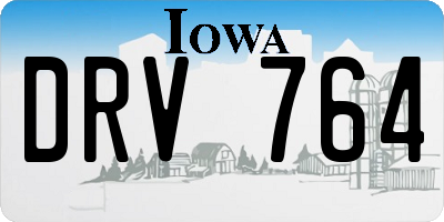 IA license plate DRV764