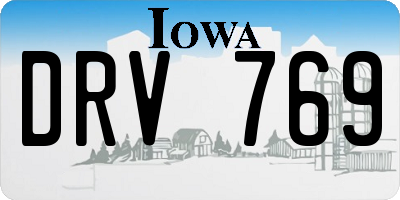 IA license plate DRV769
