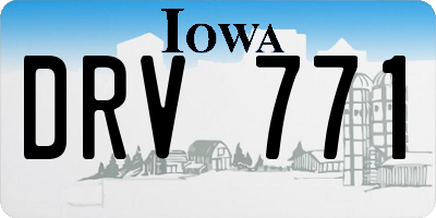 IA license plate DRV771