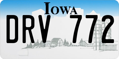 IA license plate DRV772