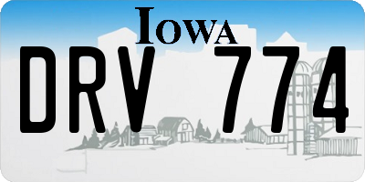 IA license plate DRV774