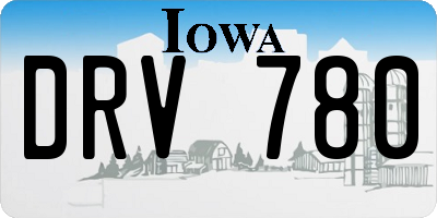 IA license plate DRV780