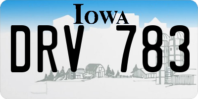 IA license plate DRV783