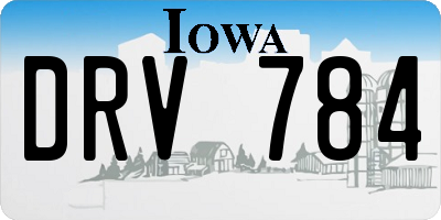 IA license plate DRV784