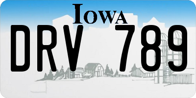 IA license plate DRV789