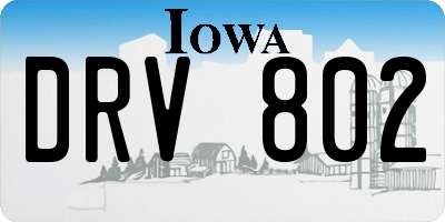 IA license plate DRV802