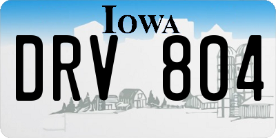 IA license plate DRV804