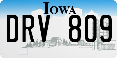 IA license plate DRV809