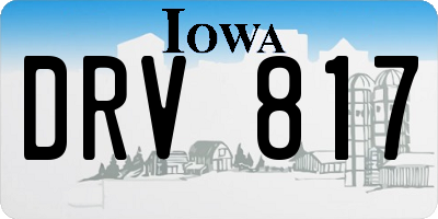 IA license plate DRV817