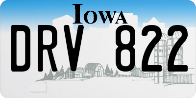 IA license plate DRV822