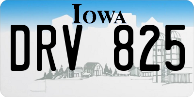 IA license plate DRV825