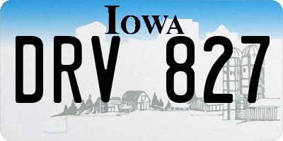 IA license plate DRV827
