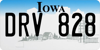 IA license plate DRV828