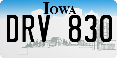 IA license plate DRV830
