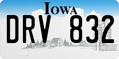 IA license plate DRV832