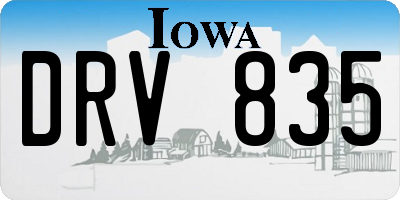 IA license plate DRV835