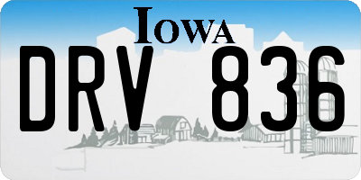 IA license plate DRV836