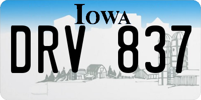 IA license plate DRV837