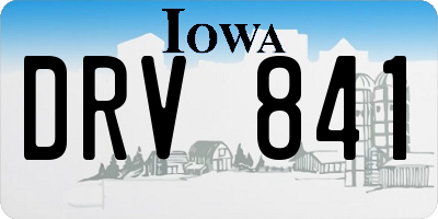 IA license plate DRV841
