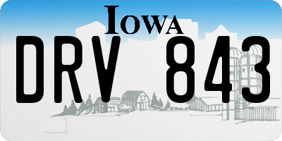 IA license plate DRV843
