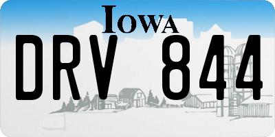 IA license plate DRV844