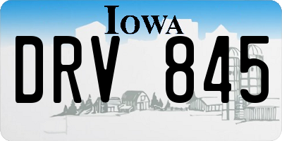 IA license plate DRV845