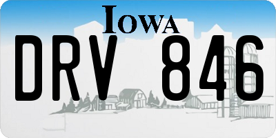 IA license plate DRV846