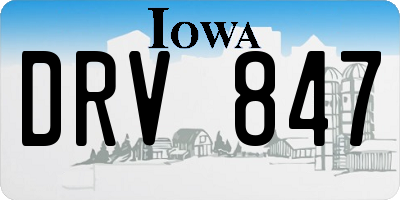 IA license plate DRV847