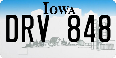 IA license plate DRV848