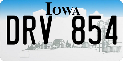 IA license plate DRV854