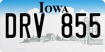 IA license plate DRV855