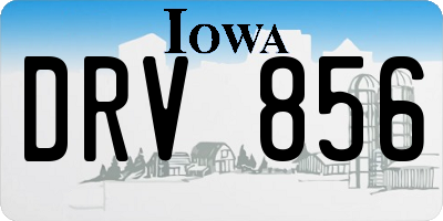 IA license plate DRV856