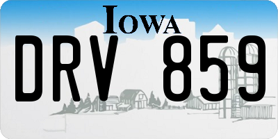 IA license plate DRV859