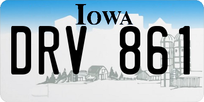 IA license plate DRV861
