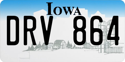 IA license plate DRV864
