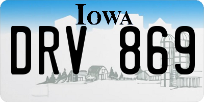 IA license plate DRV869