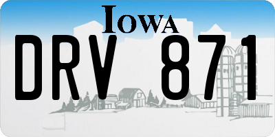 IA license plate DRV871