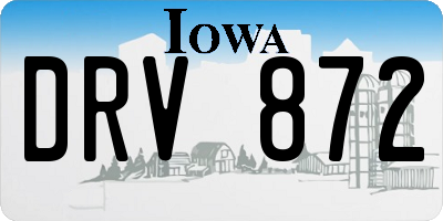 IA license plate DRV872