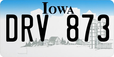 IA license plate DRV873
