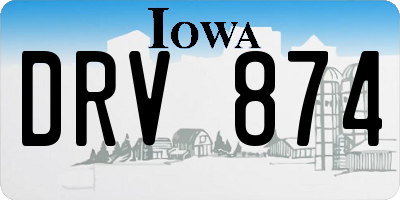 IA license plate DRV874