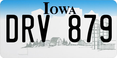 IA license plate DRV879