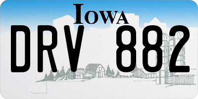 IA license plate DRV882