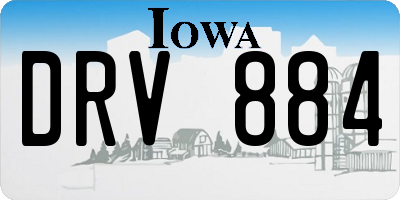 IA license plate DRV884