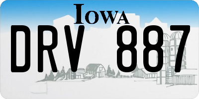 IA license plate DRV887