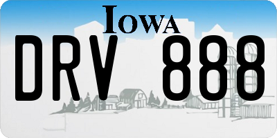 IA license plate DRV888