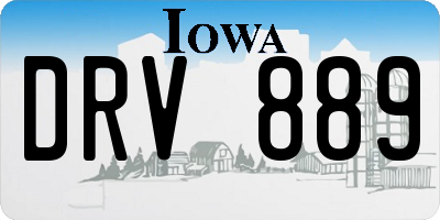 IA license plate DRV889