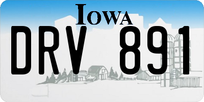 IA license plate DRV891