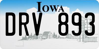 IA license plate DRV893