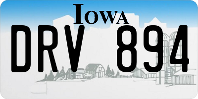 IA license plate DRV894