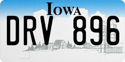 IA license plate DRV896